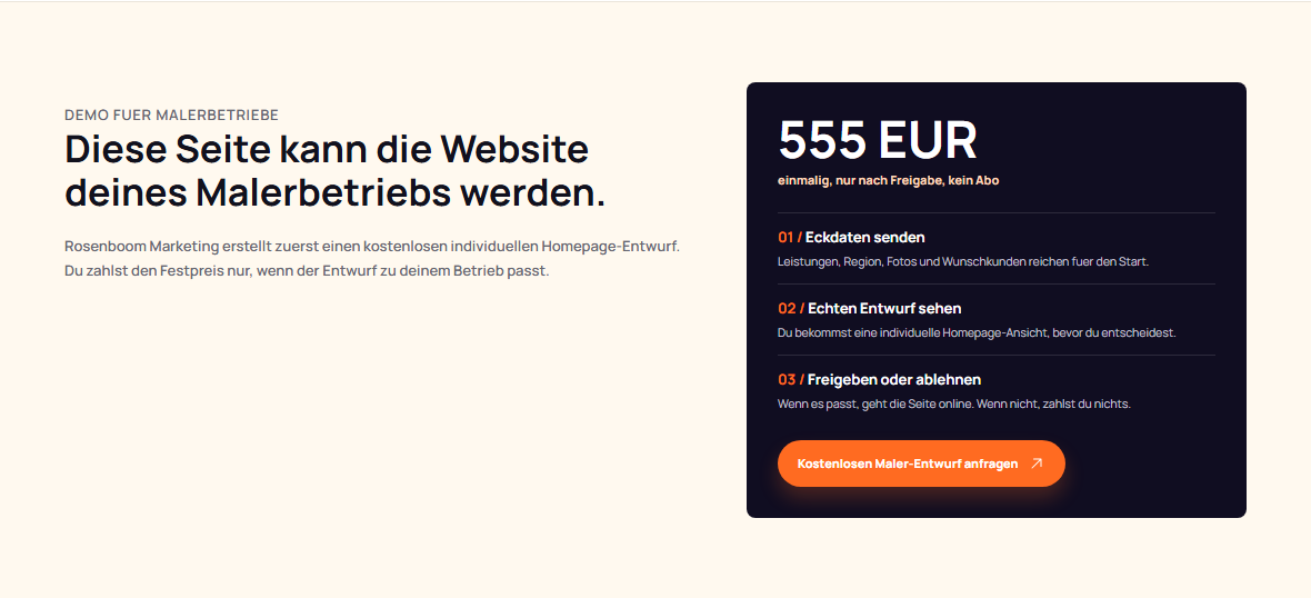Vorschau: Website-Angebot & Anfrage in Painting Version 02 - Colorix & Projekte