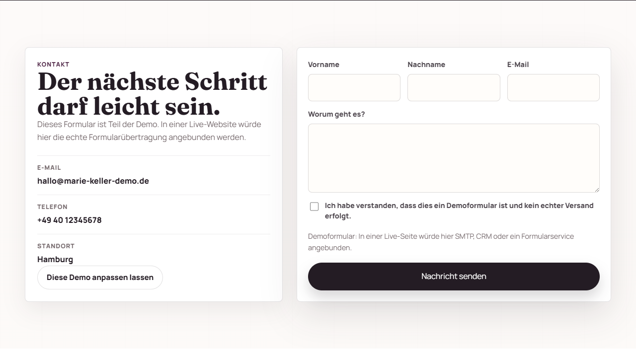 Vorschau: Kontakt / Abschluss in Version 02 - Editorial & kontrastreich