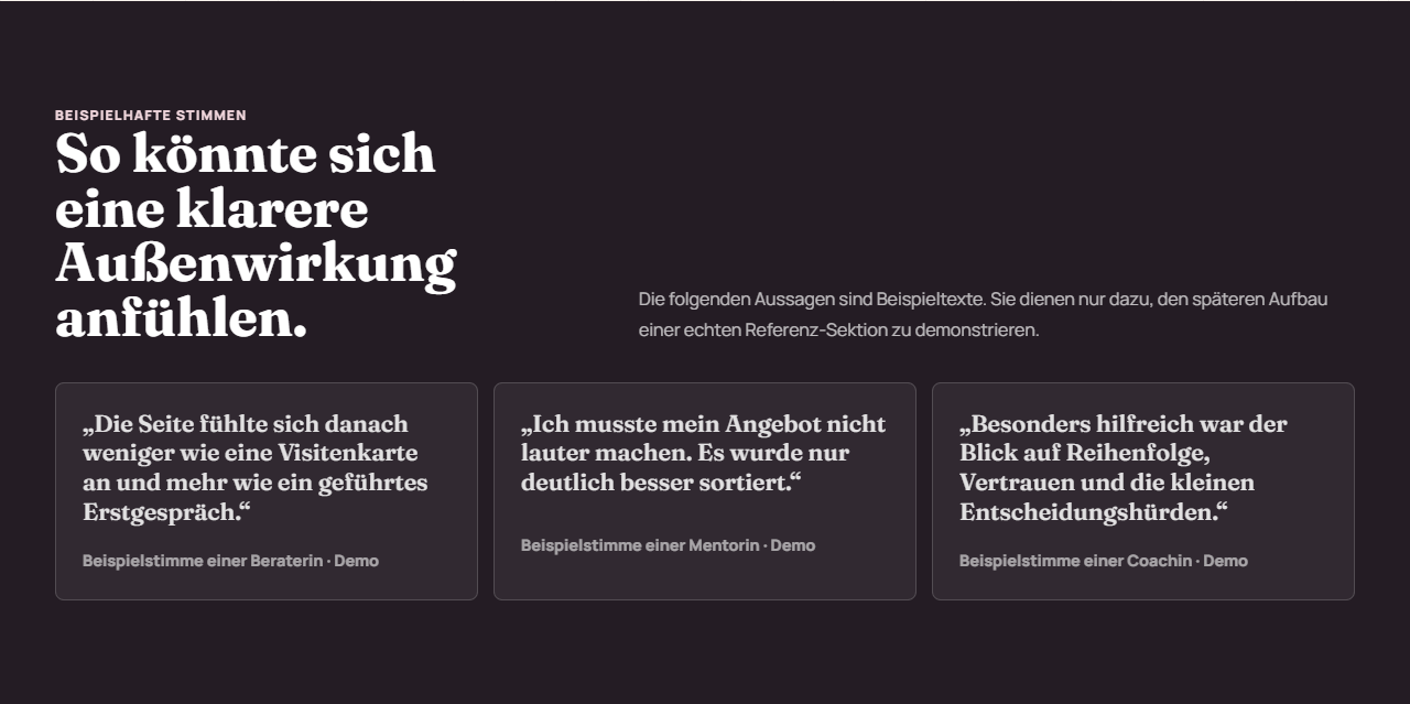 Vorschau: Kundenstimmen in Version 02 - Editorial & kontrastreich